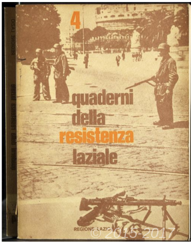 Copertina di Quaderni della resistenza laziale